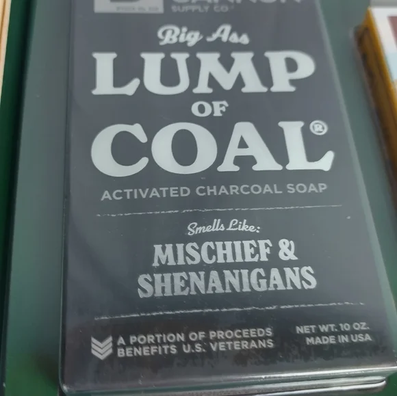 Naughty or Nice Soap 4 Bars Gift Set Duke Cannon Lump Of Coal, Sawtooth, Burbon - Picture 12 of 16